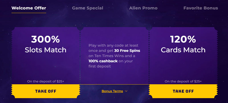 Welcome bonuses