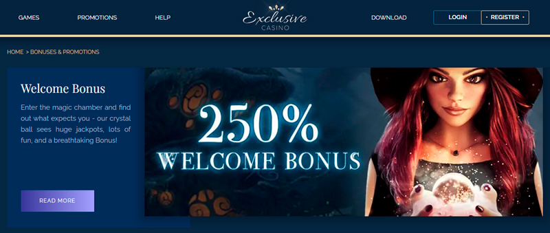 Exclusive Casino bonuses