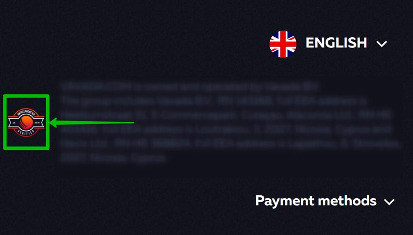 A license at an online casino