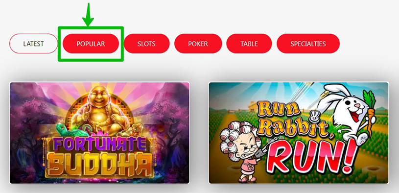 Popular online casino games