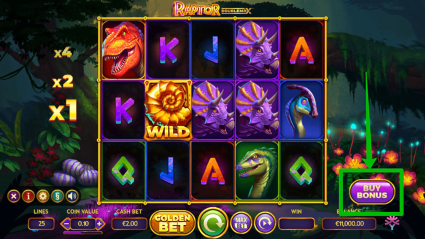 Slots with purchasable bonuses