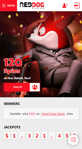 Mobile version of Red Dog Casino