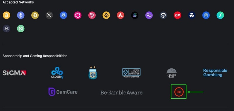 Online casino accepting players from 18 years old